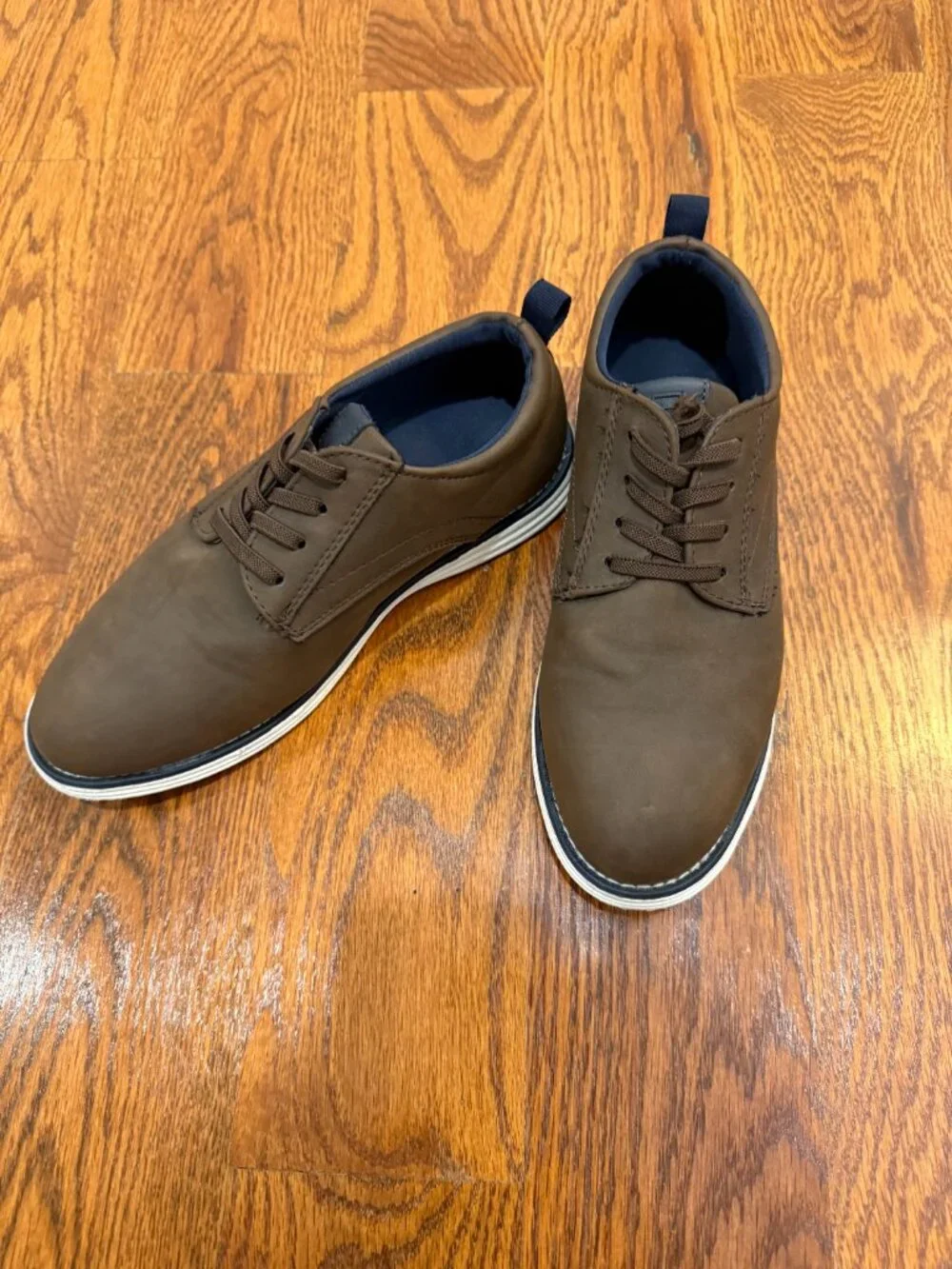 Deer Stags Dapper Jr Boys Brown Dress Shoes Size 3M